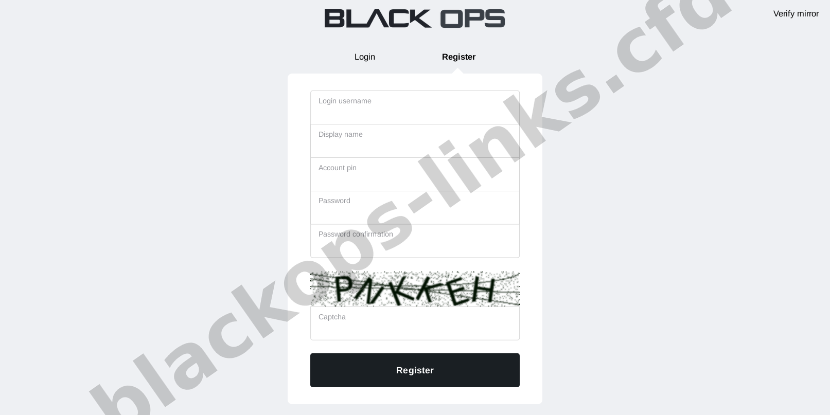 Registration and PGP Page